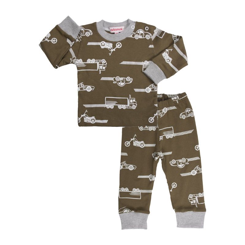 ست تی شرت استین بلند و شلوار نوزادی آدمک مدل 658 کد 118332