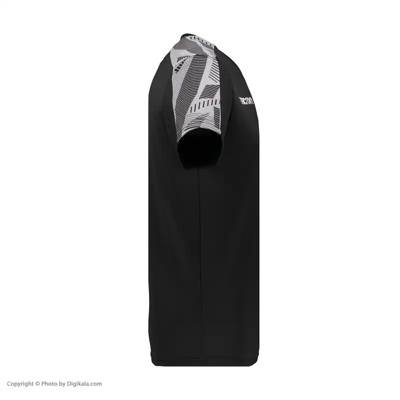 ست پیراهن و شورت ورزشی مردانه مکرون مدل راک رنگ مشکی