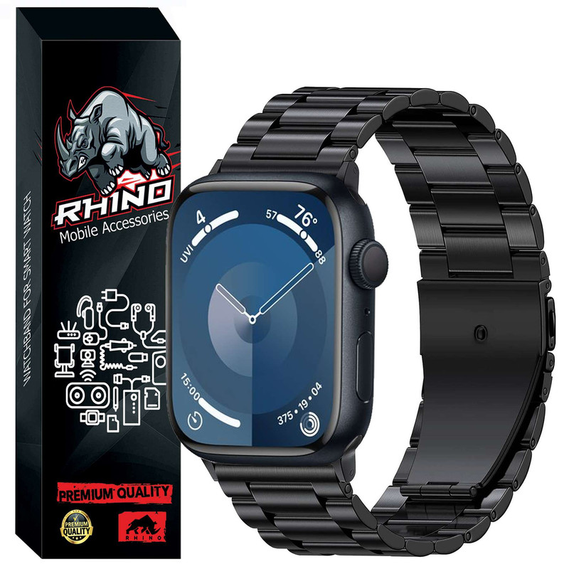 بند راینو مدل 3Bead مناسب برای اپل واچ سری 1/2/3/4/5/6/7/8/9/SE/ULTRA سایز 42/44/45/49 میلی متری