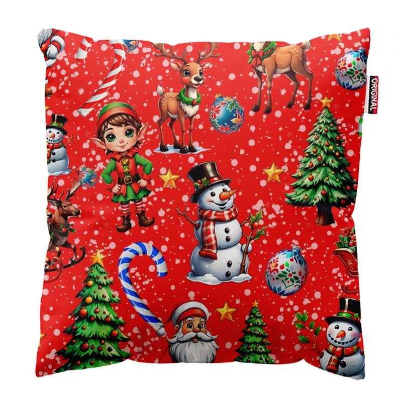 کوسن پاد آفرین طرح کریسمس کد 2692 سایز 30*30 سانتی متر