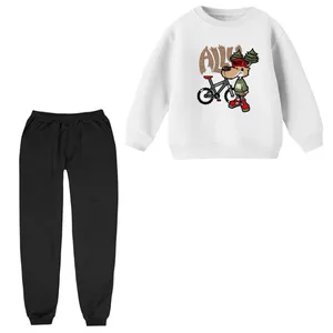 ست سویشرت آستین بلند و شلوار راحتی بچگانه مدل گوزن و دوچرخه