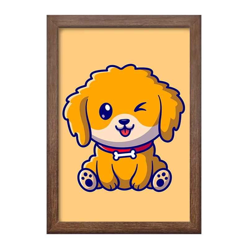 تابلو خندالو طرح  حیوانات بامزه سگ کد 25423