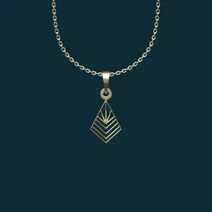 گردنبند طلا 18 عیار زنانه مدوپد مدل هندسی کد AA2-1-1036