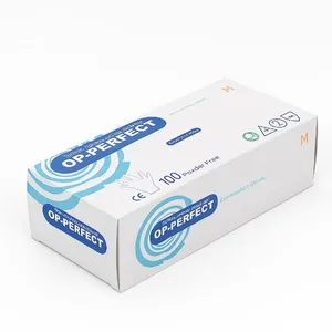 دستکش لاتکس غیر پودری حریر مدل اوپی پرفکت سایز متوسط (M) بسته 100 عددی