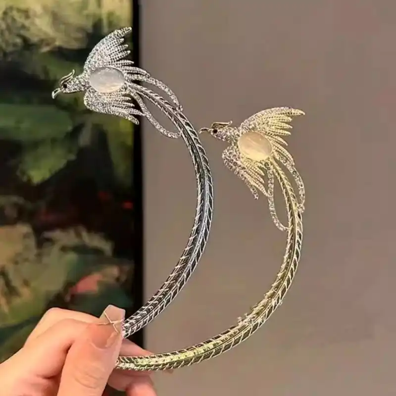 گیره مو زنانه مدل کانزاشی ژاپنی ماه و سیمرغ