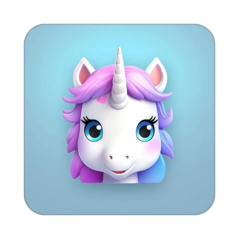 زیر لیوانی کاکتی طرح اسب تک شاخ و یونیکورن مدل mp28904