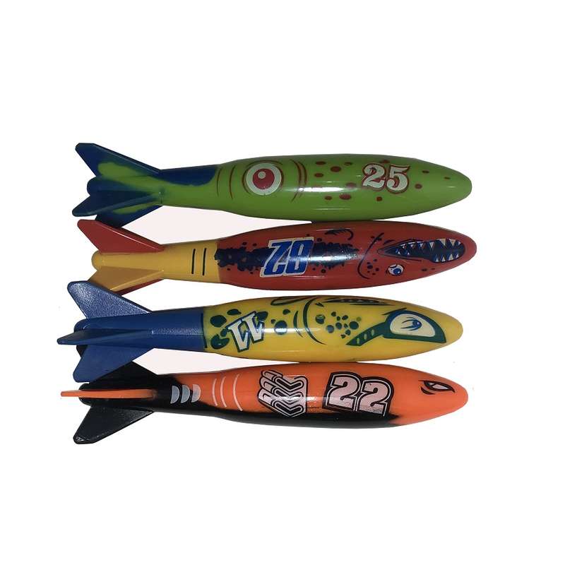 بازی روی آب مدل ماهی موشکی مجموعه 4 عددی