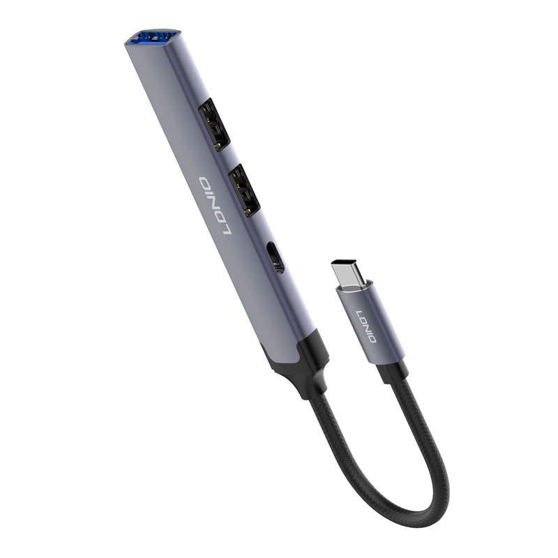 هاب 4 پورت USB-C الدینیو مدل DS-34C