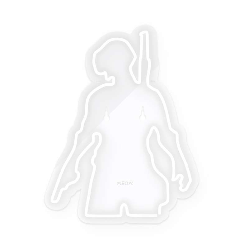 چراغ دیواری نئون دیزاین طرح Pubg-GL_WHT