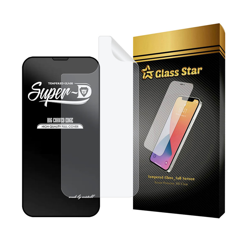 محافظ صفحه نمایش گلس استار مدل SUPNABKGS مناسب برای گوشی موبایل اپل iPhone 13 به همراه محافظ پشت گوشی