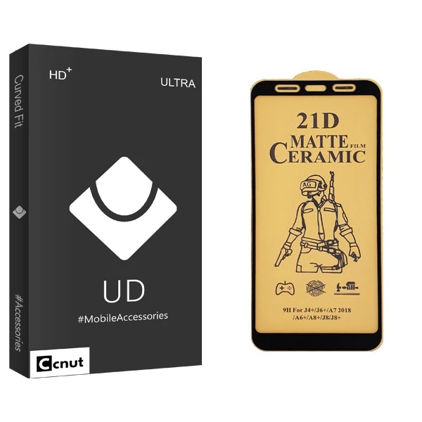 محافظ صفحه نمایش سرامیکی کوکونات مدل UD Black مناسب برای گوشی موبایل سامسونگ Galaxy J6 Plus