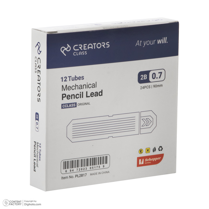 نوک مداد نوکی 0.7 میلی متری کریتورز کلاس مدل PL2817 بسته 12 عددی نوک مداد نوکی 0.7 میلی متری کریتورز کلاس مدل PL2817 بسته 12 عددی