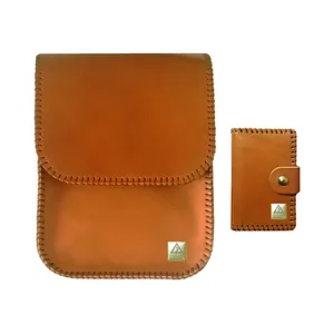ست کیف رو دوشی و جاکارتی چرمی آردین فرسام مدل 1621 کد AF-Sde
