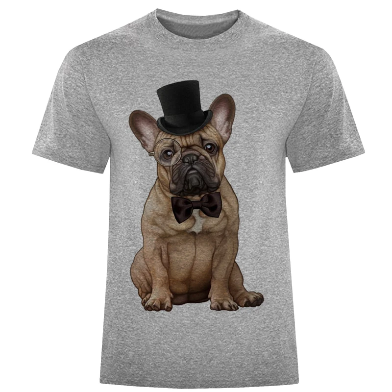 تیشرت آستین کوتاه مردانه طرح سگ کلاه دار کد F482