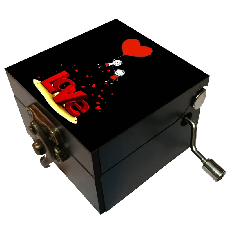 جعبه موزیکال مدل هندلی طرح عشق love قلب کد 3069