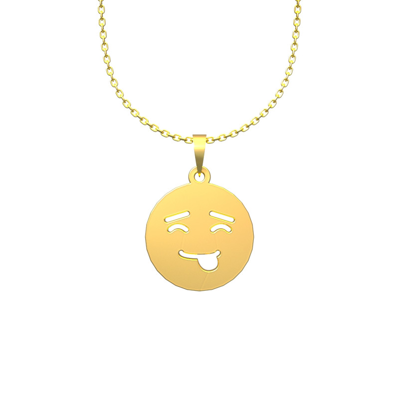 گردنبند طلا 18 عیار زنانه مدوپد مدل ایموجی کد C3-1-1086