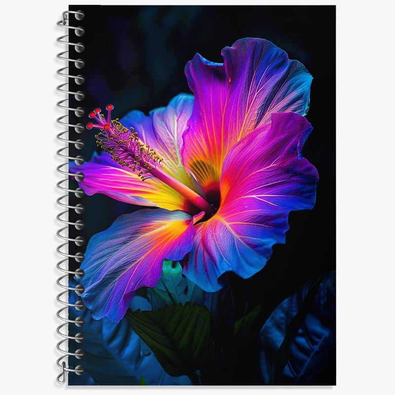 دفتر زبان 50 برگ خندالو مدل سه خط طرح گل کد N1224