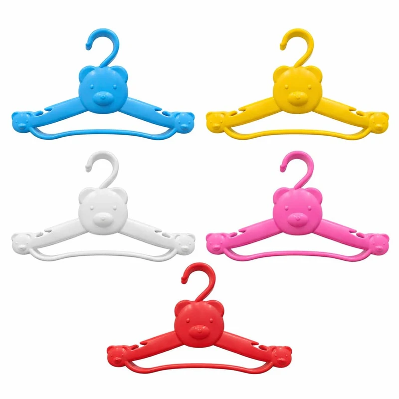آویز لباس کودک مدل خرسی بسته 5 عددی