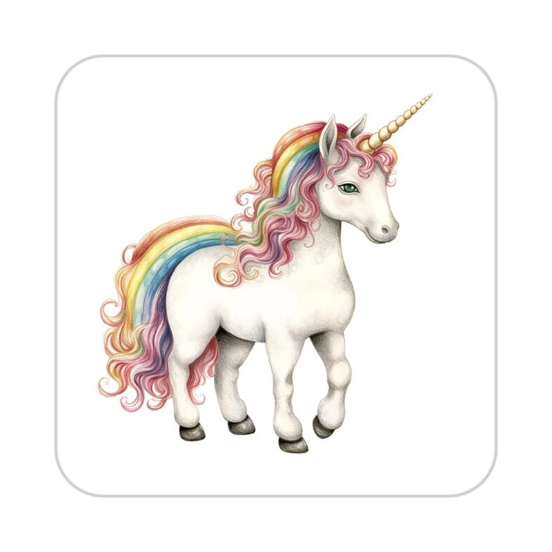 زیر لیوانی کاکتی طرح اسب تک شاخ و یونیکورن مدل mp32751