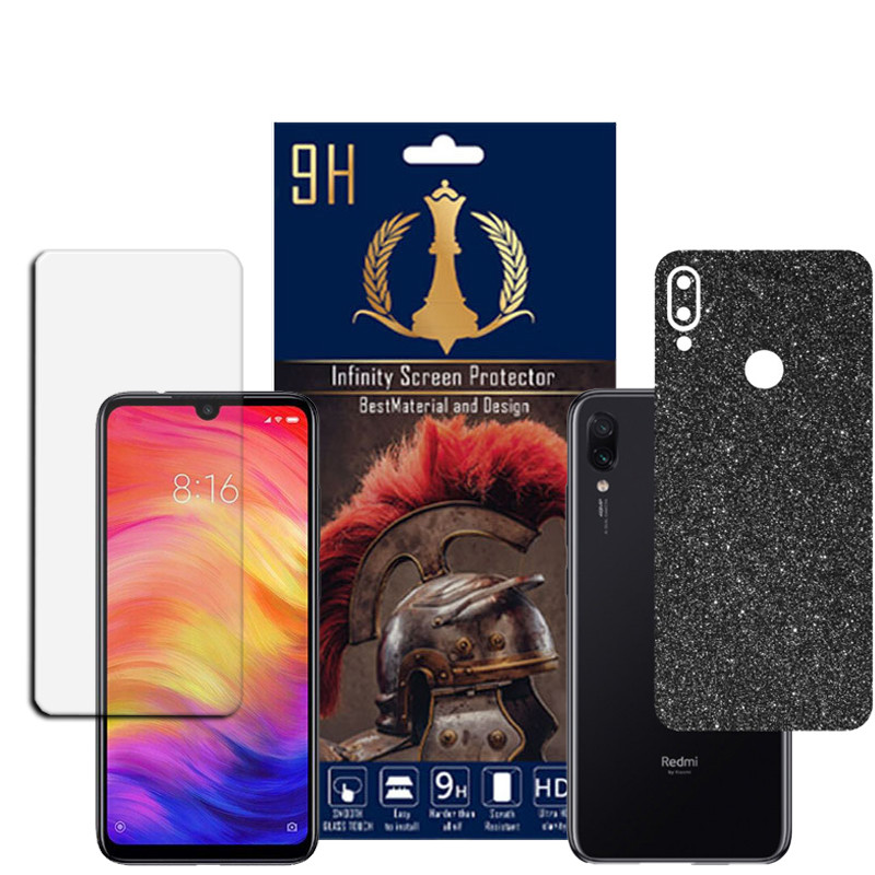  برچسب پوششی اینفینیتی مدل PRO MAX مناسب برای گوشی موبایل شیائومی REDMI NOTE 7 / REDMI NOTE 7S / REDMI NOTE 7 PRO به همراه محافظ صفحه نمایش