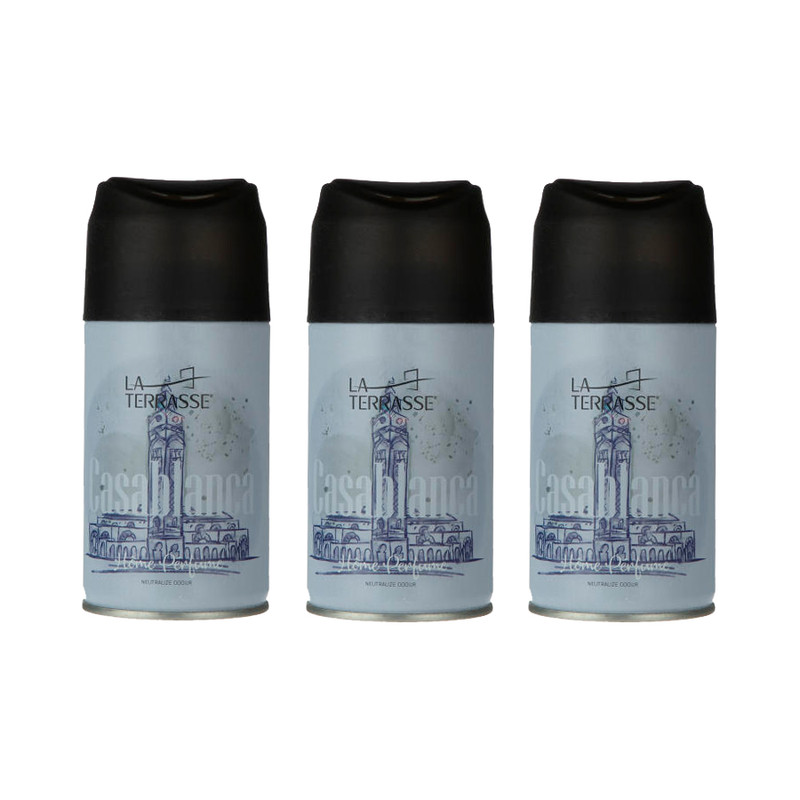 اسپری خوشبوکننده هوا لاتراس مدل Casablanca حجم 250 میلی لیتر مجموعه 3 عددی