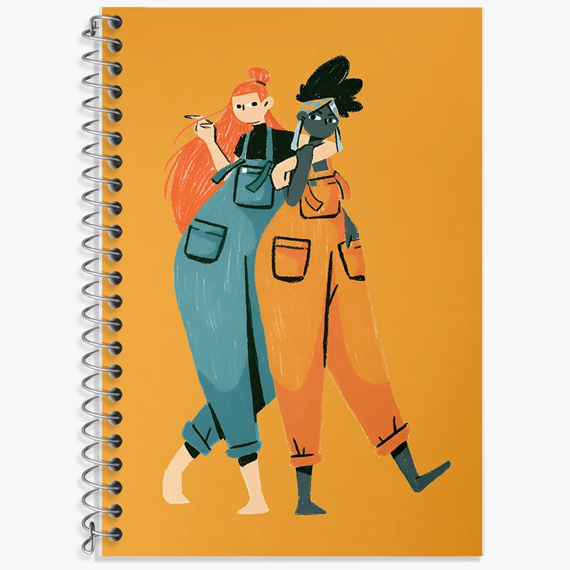 دفتر زبان 50 برگ خندالو مدل دو خط طرح دخترانه کد F7330