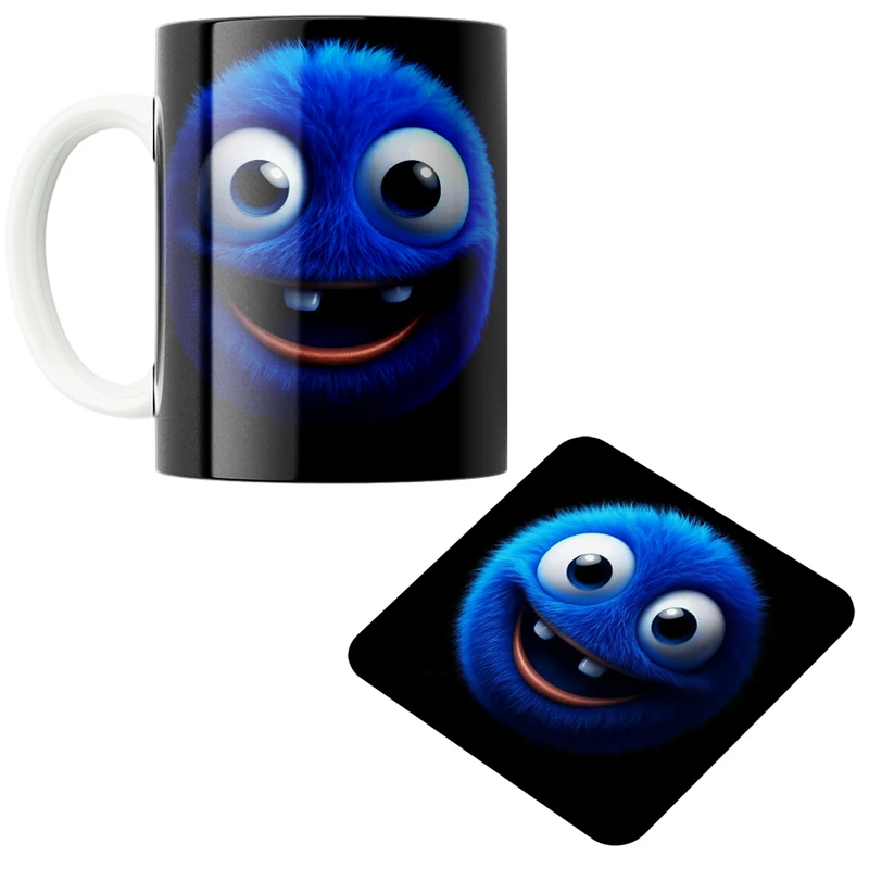 ماگ پاد آفرین مدل ایموجی کد 97 به همراه زیر لیوانی