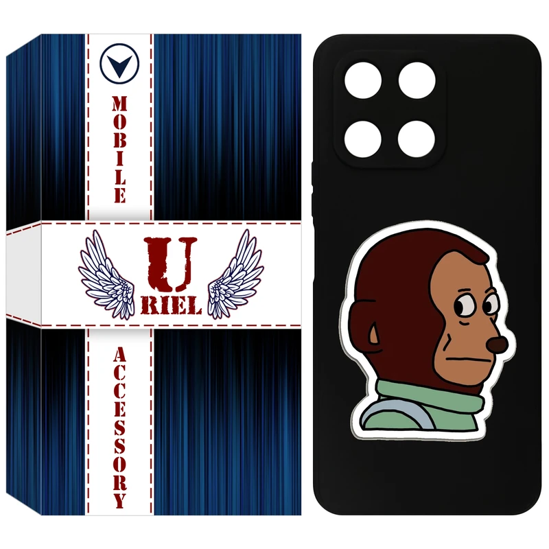 کاور یوریل مدل KSH کد 88 طرح میمون مناسب برای گوشی موبایل آنر X6A / X6A Plus