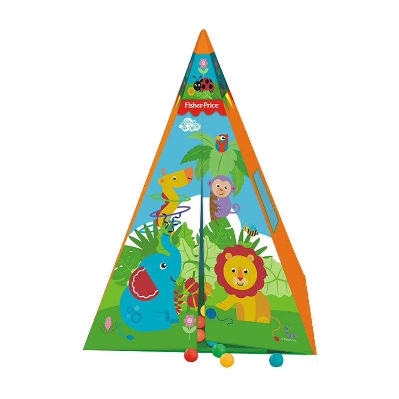 چادر بازی کودک فیشرپرایس طرح حیوانات مدل هرمی کد LR5151