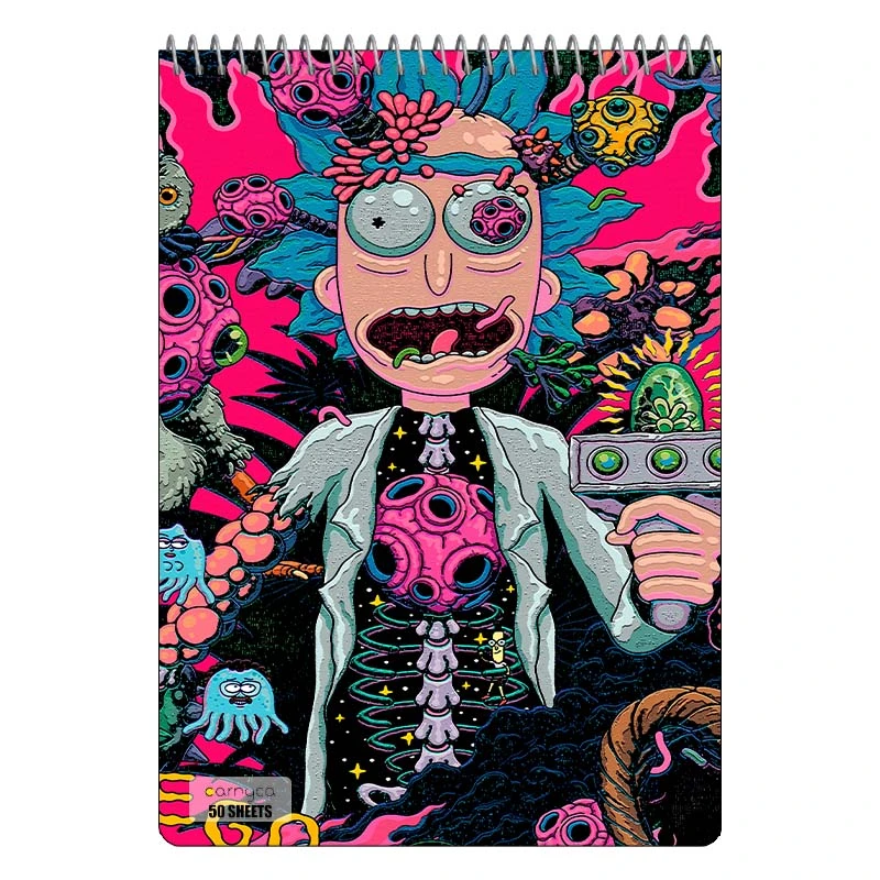 دفتر نقاشی 50 برگ سیمی کارنیکا طرح ریک و مورتی Rick and Morty کد 84656