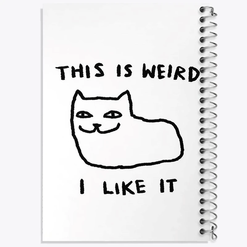 دفتر شطرنجی 50 برگ خندالو طرح گربه خوشحال کد 29307