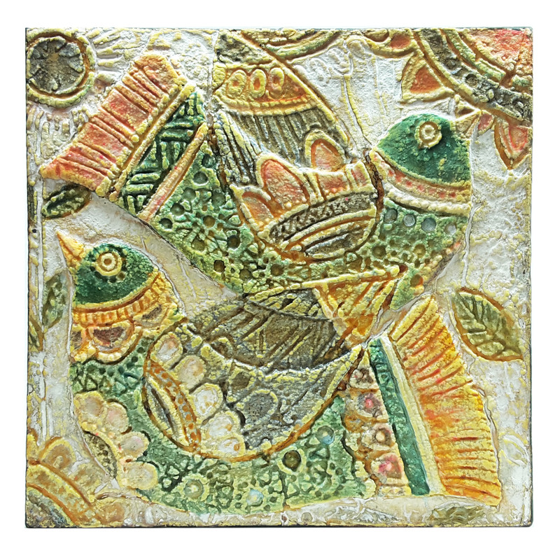 تابلو برجسته مدل دو پرنده کد P1D2C9