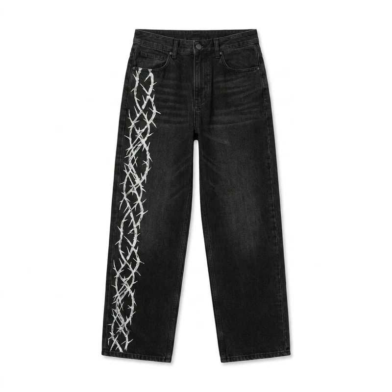 شلوار جین فیت معمولی (regular fit) مردانه مدل کاستوم چین
