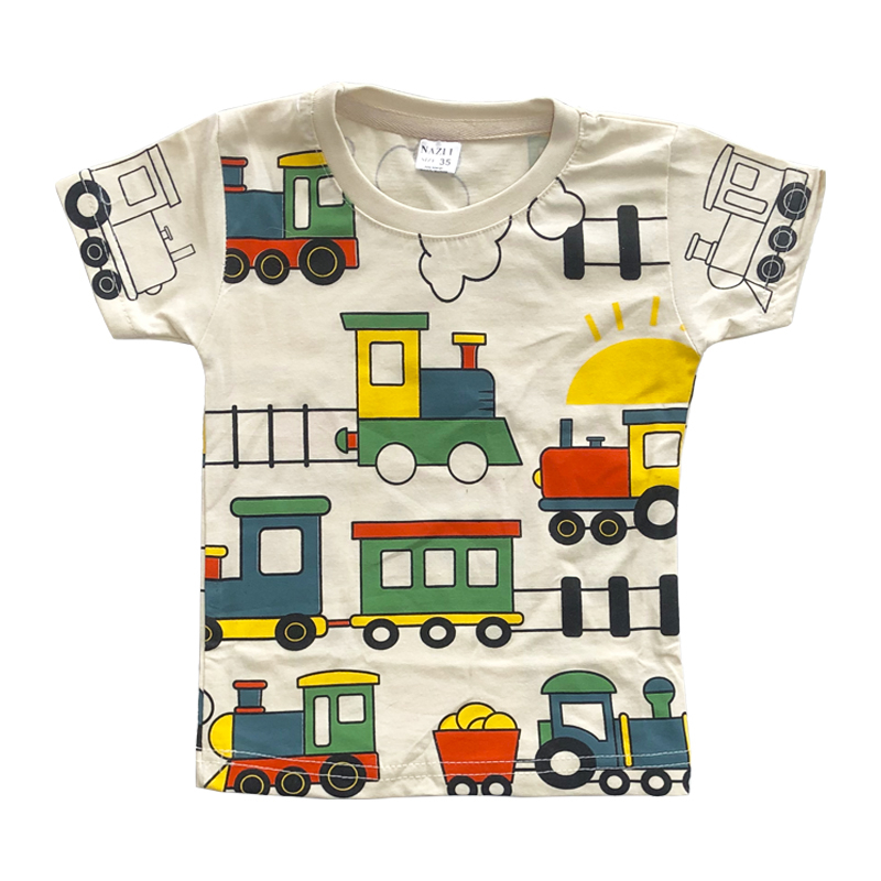 ست تی شرت و شلوارک پسرانه مدل قطار کد 1395