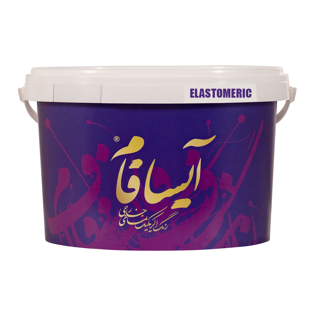رنگ اکریلیک نما مات آیسافام کد ELASTOMERIC وزن 3.750 کیلوگرم