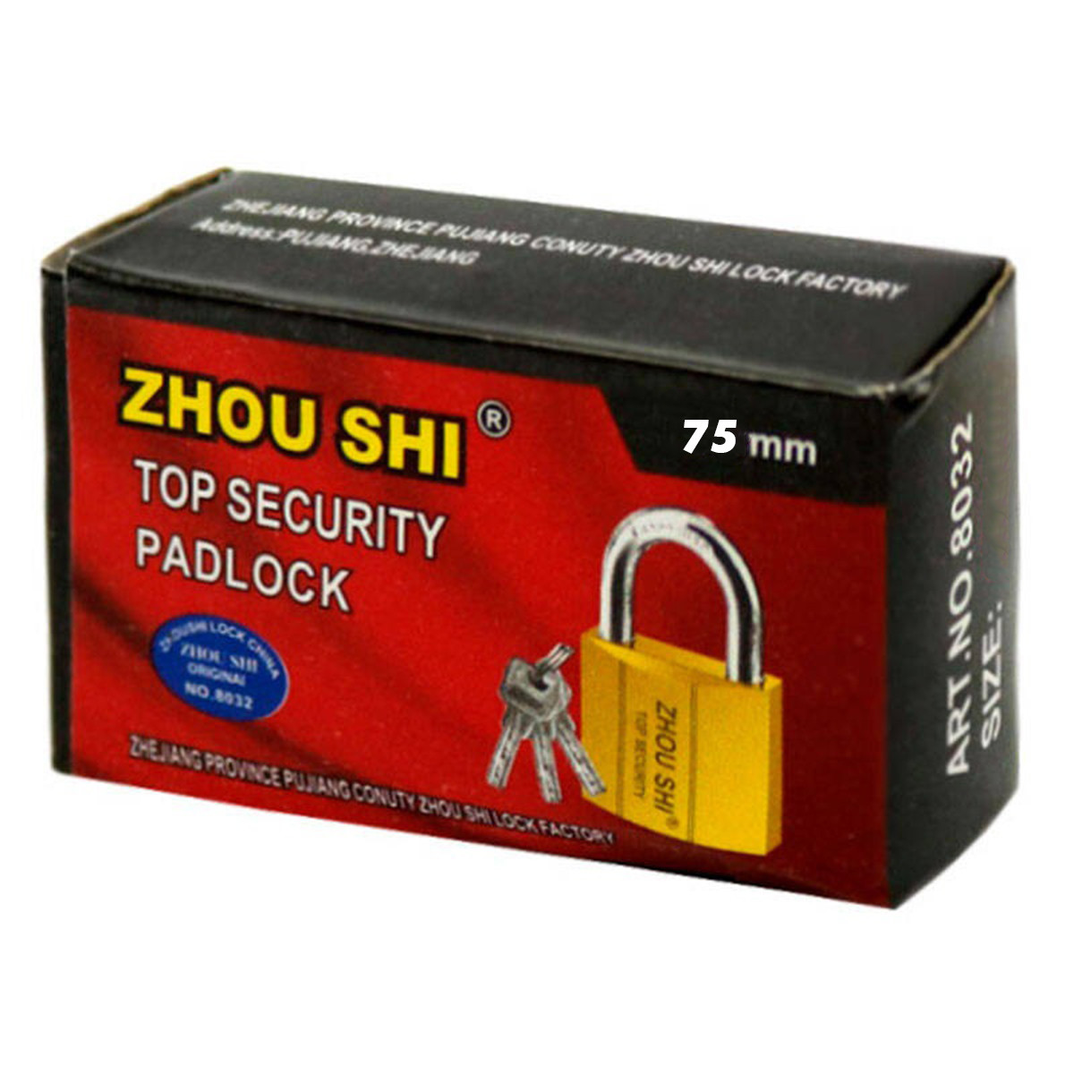 قفل آویز زوشی مدل 75 MM بسته 10 عددی