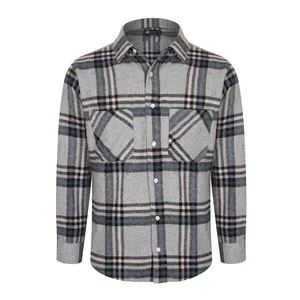 پیراهن آستین بلند مردانه ناوالس مدل AKITA پشمی ضخیم