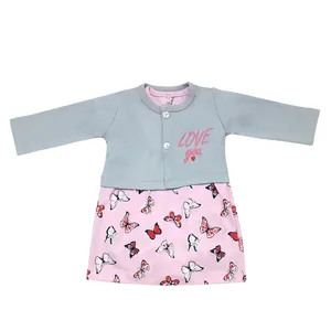 ست کت و پیراهن نوزادی مدل پروانه کد 3314