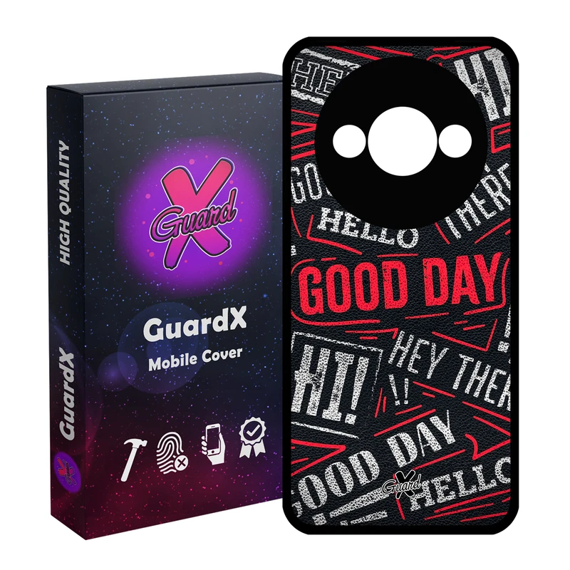 کاور گارد ایکس طرح Text مدل Glass10279 مناسب برای گوشی موبایل شیائومی Redmi A3 4G/ A3X 4G/ Poco C61