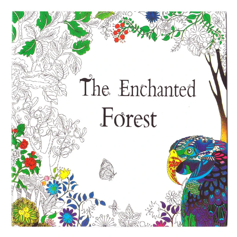 دفتر رنگ آمیزی 15 برگ مدل The Enchanted Forest
