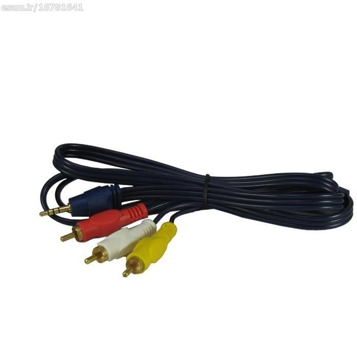 کابل تبدیل جک 3.5 میلیمتری به 3 RCA کد AV طول 1.5 متر