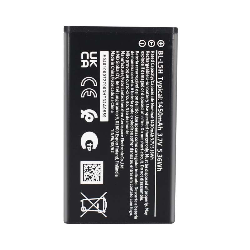 باتری موبایل مدل BL-L5H ظرفیت 1450 میلی آمپر ساعت مناسب برای گوشی موبایل نوکیا 105 / 110 / 150 4G باتری موبایل مدل BL-L5H ظرفیت 1450 میلی آمپر ساعت مناسب برای گوشی موبایل نوکیا 105 / 110 / 150 4G