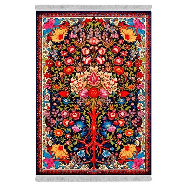 فرش پارچه‌ای دفه مدل فرشینه هازان مخمل کد 017