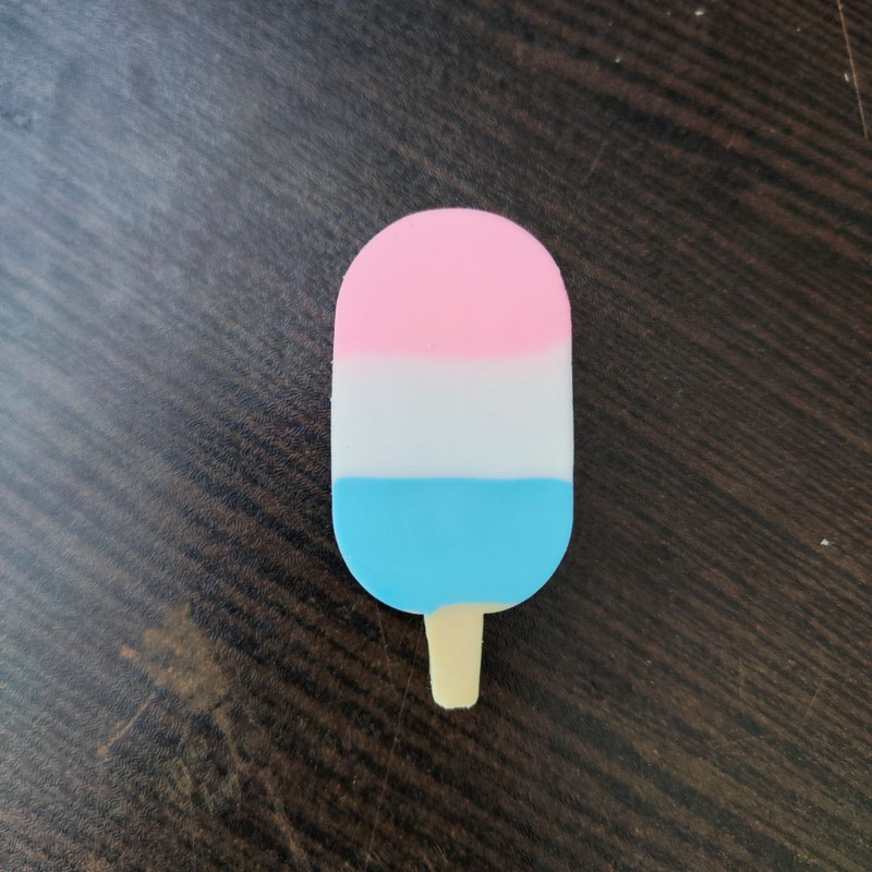 پاک کن مدل بستنی طرح چند رنگ