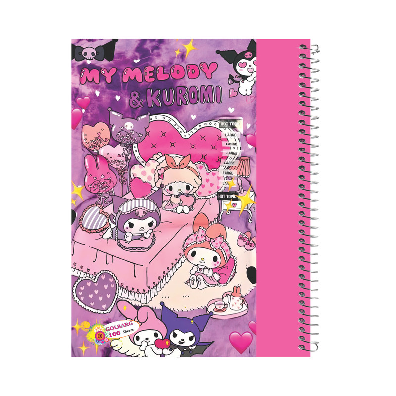 دفتر مشق 100 برگ گلبرگ مدل دخترانه کرومی کد 9115