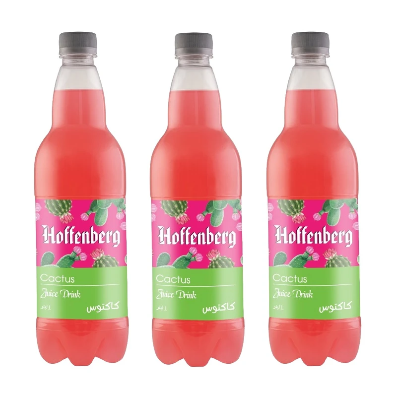 نوشیدنی گازدار هوفنبرگ با طعم کاکتوس - 1 لیتر بسته 3 عددی