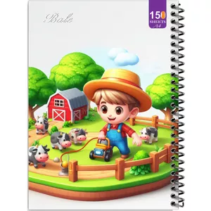 دفتر نقاشی 150 برگ انتشارات  بله مدل رحلی طرح فانتزی پسرانه مزرعه کد A4-P490