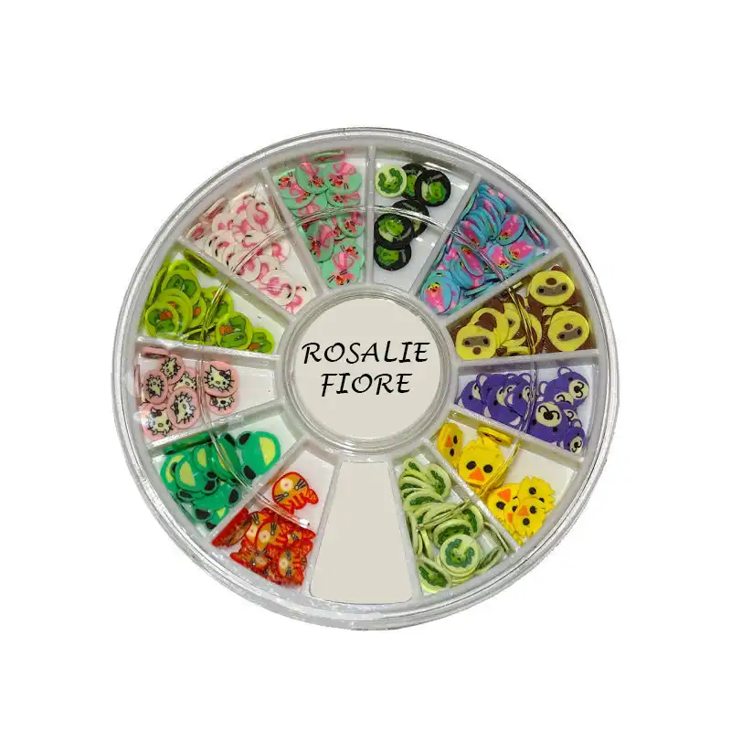 تزیین ناخن رزالی فیوره مدل میوه و حیوانات مجموعه 2 عددی