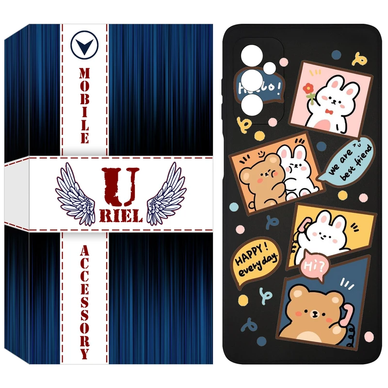 کاور یوریل مدل KSH کد 19 طرح خرگوش و خرس مناسب برای گوشی موبایل سامسونگ Galaxy M23