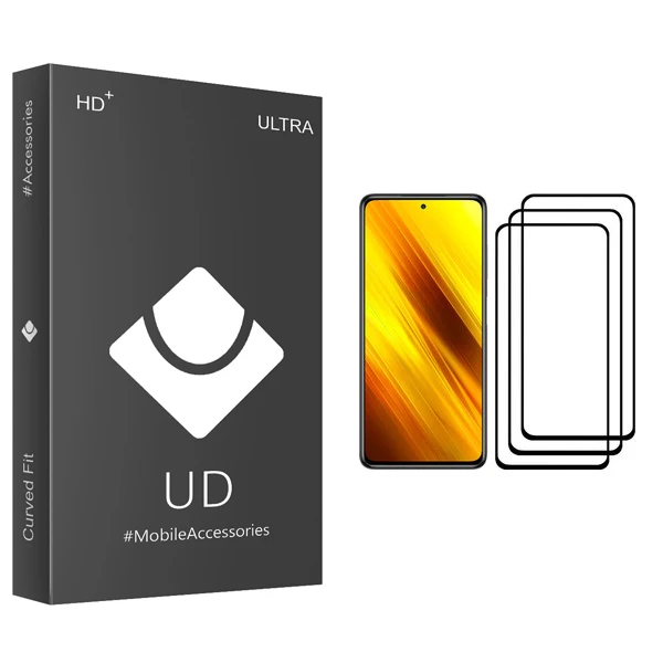 محافظ صفحه نمایش یو دی مدل ULTRA مناسب برای گوشی موبایل شیائومی Poco X3 Pro بسته سه عددی